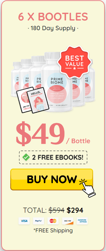 Primebiome 6 Bottle